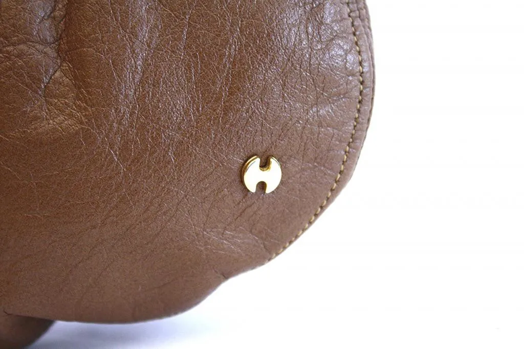 1970s HALSTON Brown Drawstring Pouch