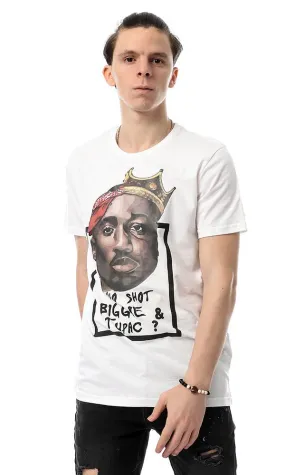 54093 Tupac Printed Inspired White Tee