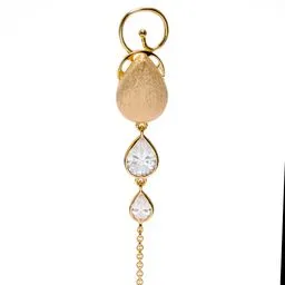 AMMANII Gemstone Scarab Drop Earrings in Vermeil Gold