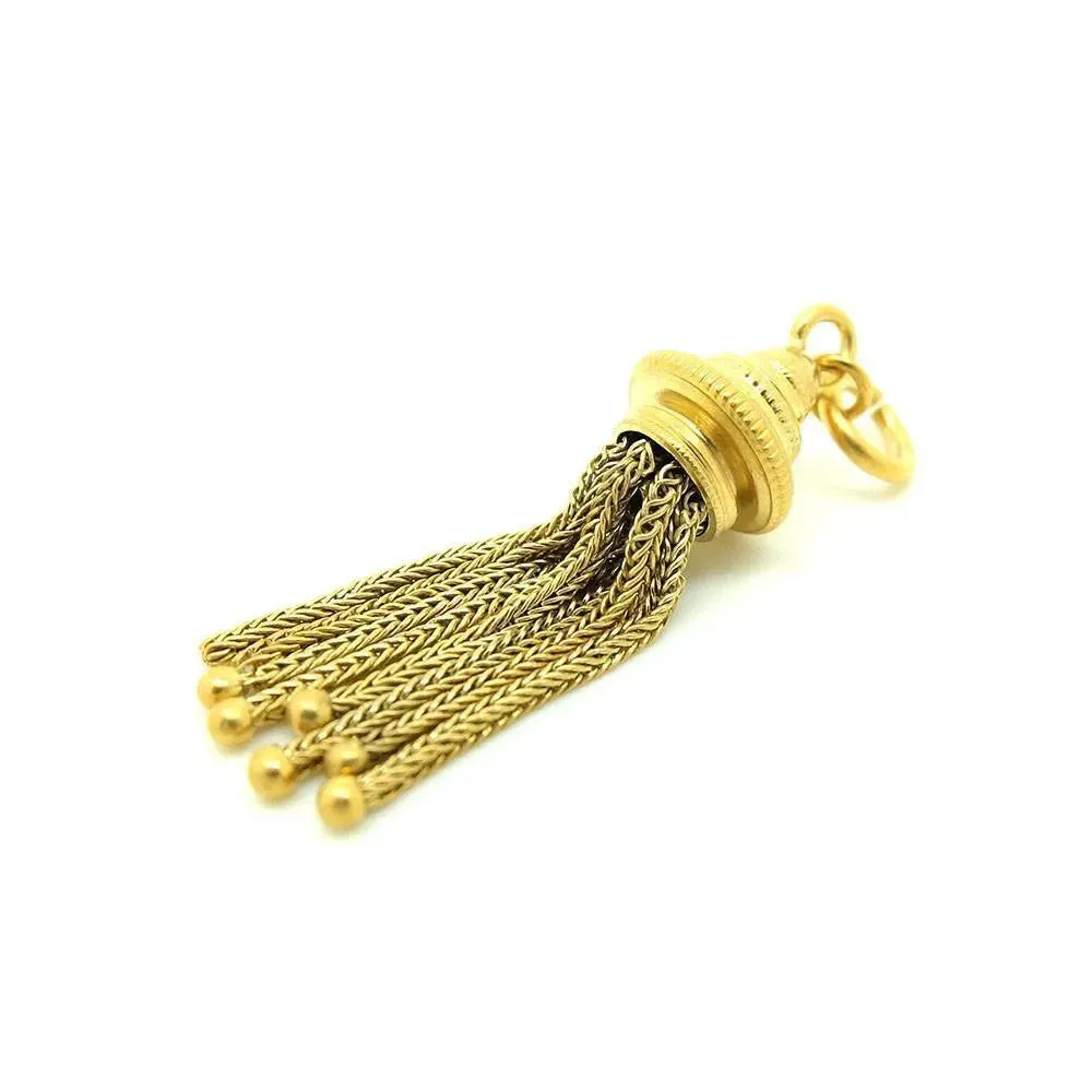 Antique Victorian 9ct Gold Plated Tassel Necklace