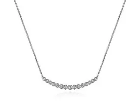 Arc of Diamonds Necklace in 14K White Gold