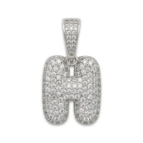 Better Jewelry Small CZ .925 Sterling Silver Bubble Letter