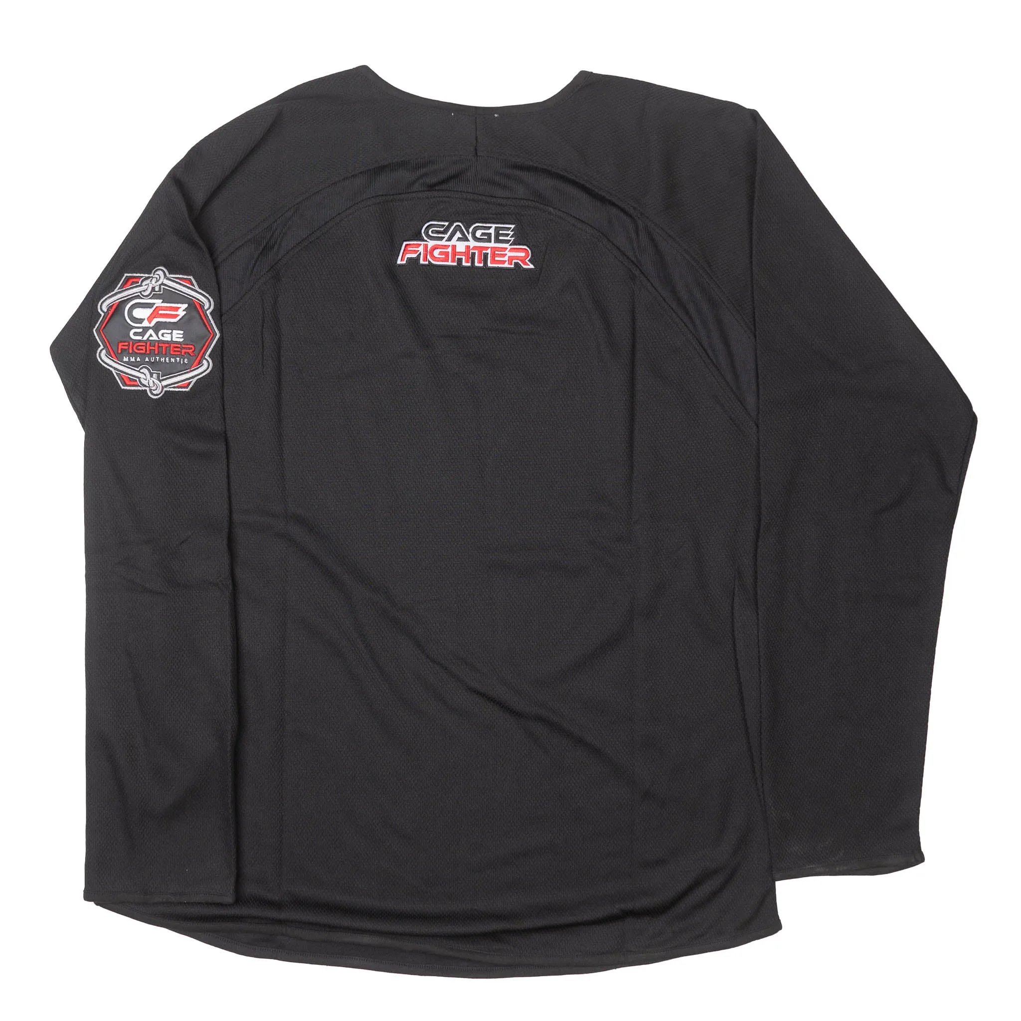 CAGE FIGHTER LONG SLEEVE TEE BLACK - CF02