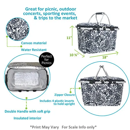 Damask Bliss NGIL Insulated Market Basket