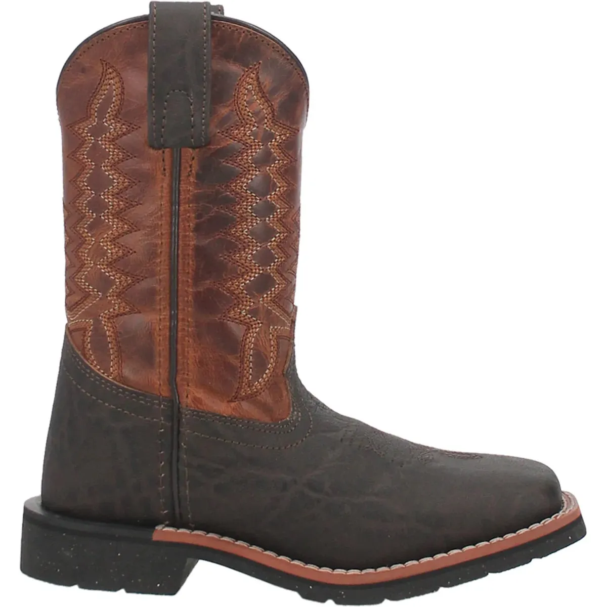 'Dan Post' Children's 8 Lil' Dillon Western Square Toe - Brown / Rust (Sizes 8.5C-3Y)