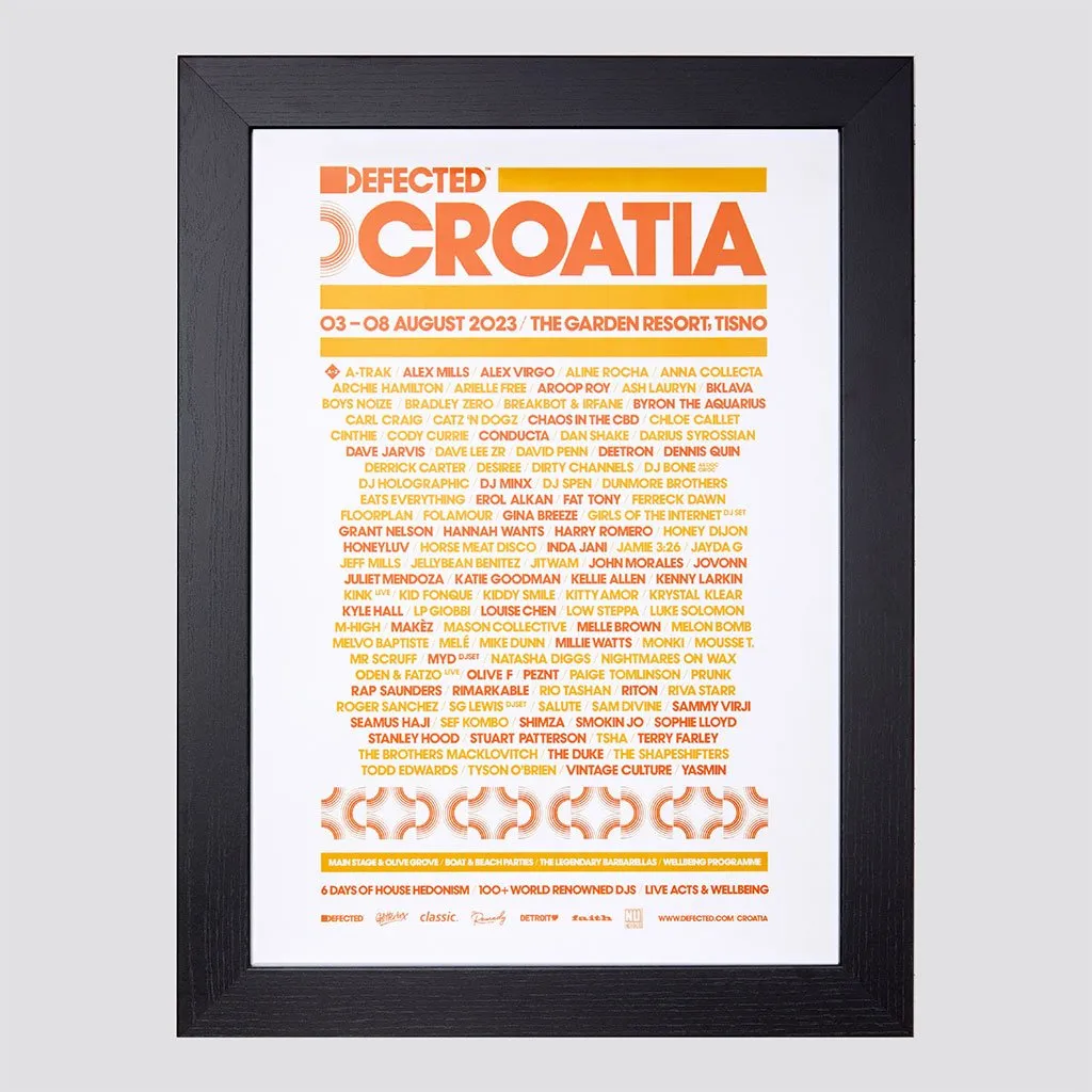 Defected Croatia 2023 Line-Up Print