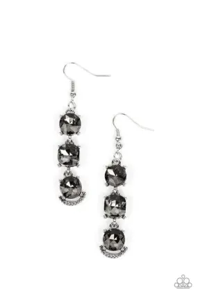 Determined To Dazzle Silver Earrings - Paparazzi Accessories