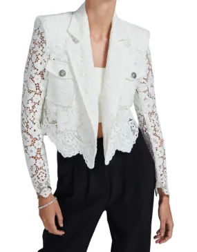 Dora Lace Blazer - White