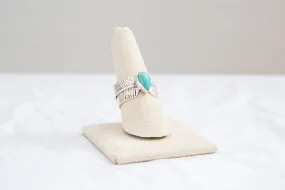 Feather And Turquoise Ring