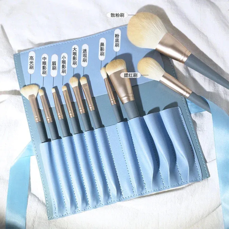 Full Set Of 10 Soft Makeup Brushes