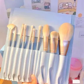 Full Set Of 10 Soft Makeup Brushes