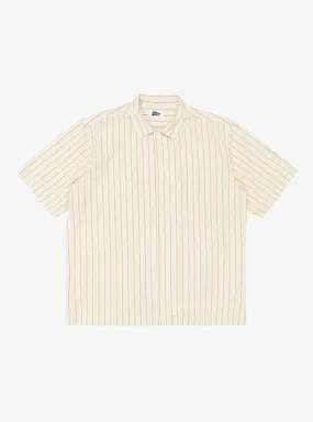 Johnny Stripe Short Sleeve Shirt Mustard