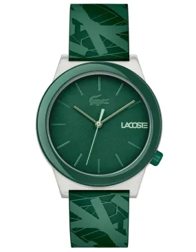 Lacoste Mens Motion Watch - TR90 Case - Green Dial -Green Printed Silicone Strap