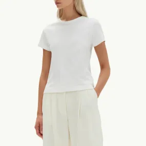 Lyla Cap Sleeve Tee - Antique White