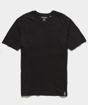 Made in L.A. Premium Jersey V Neck Tee in Black