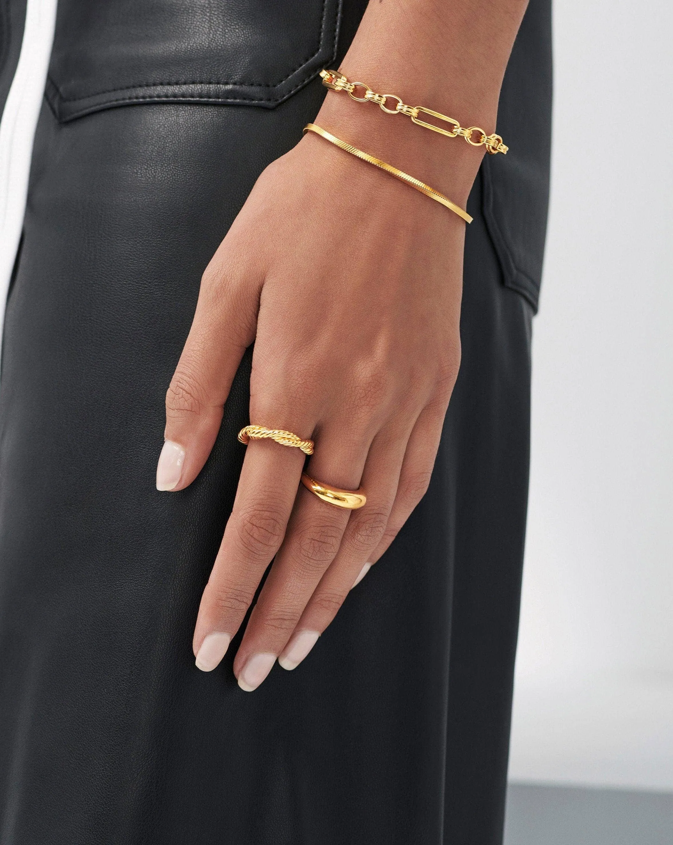 Marina Double Rope Ring | 18ct Gold Plated Vermeil