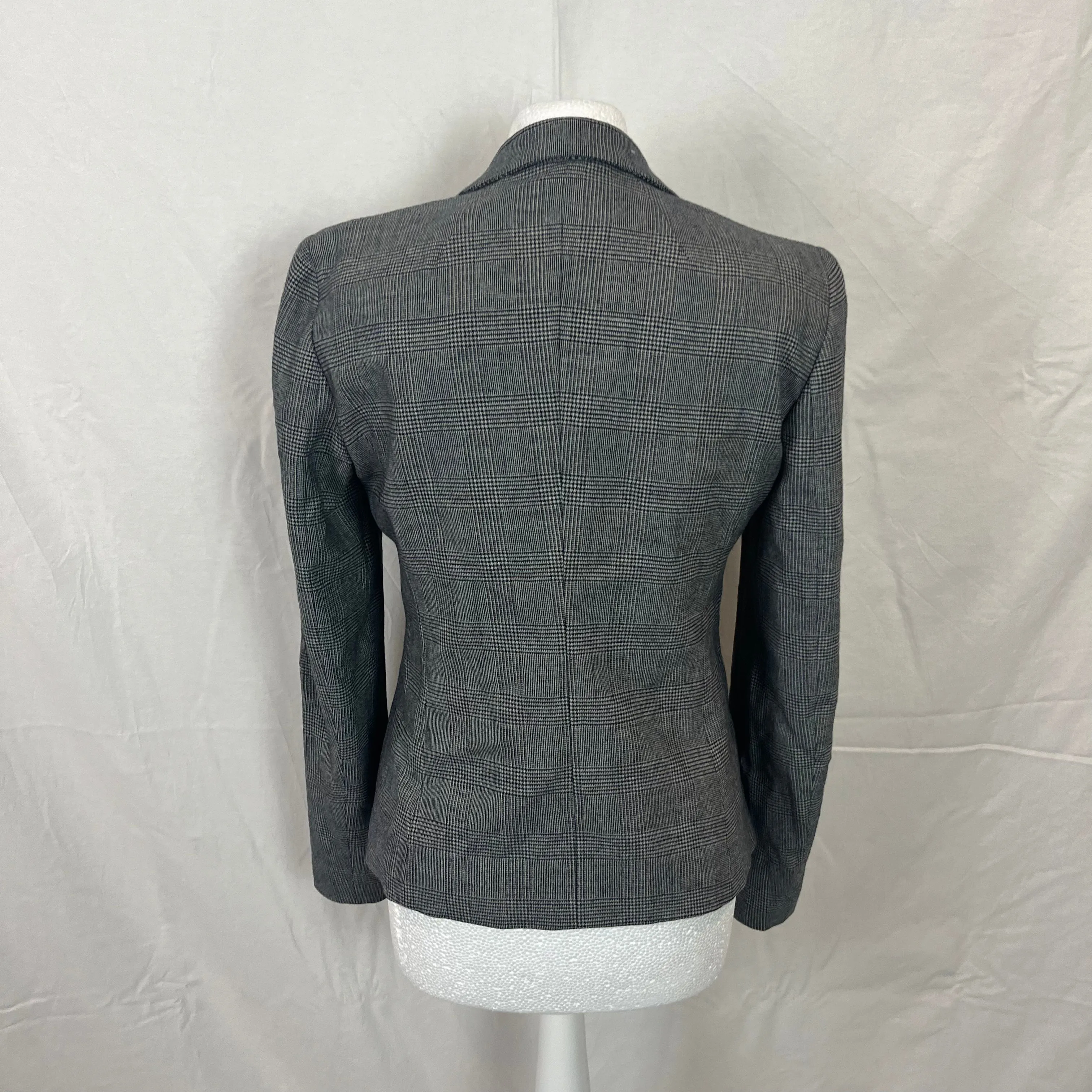 Max Mara Navy Prince of Wales Check Blazer Jacket XS/S