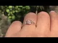 Mixed Metal Bezel Set Rose Cut Moissanite & Accent Engagement Stacking Ring