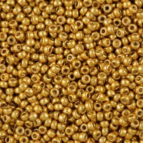 Miyuki Boncuk, MiyukiRoundBeads 6/0-4202 Duracoat Galvanized Gold