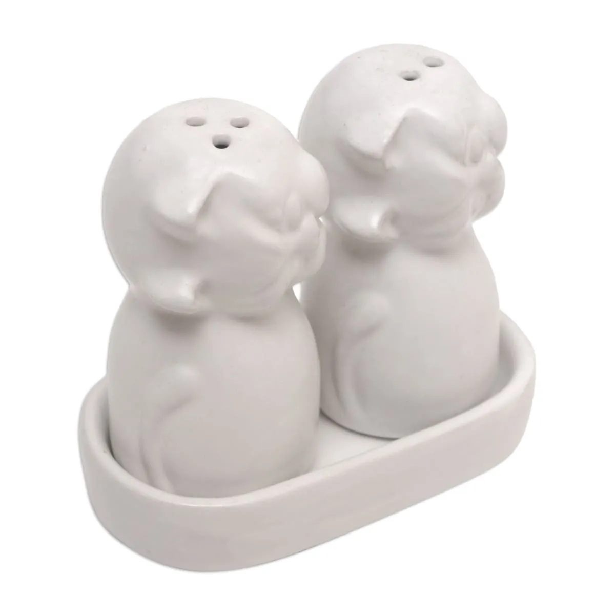 Novica Bright Felines Ceramic Salt And Pepper Set