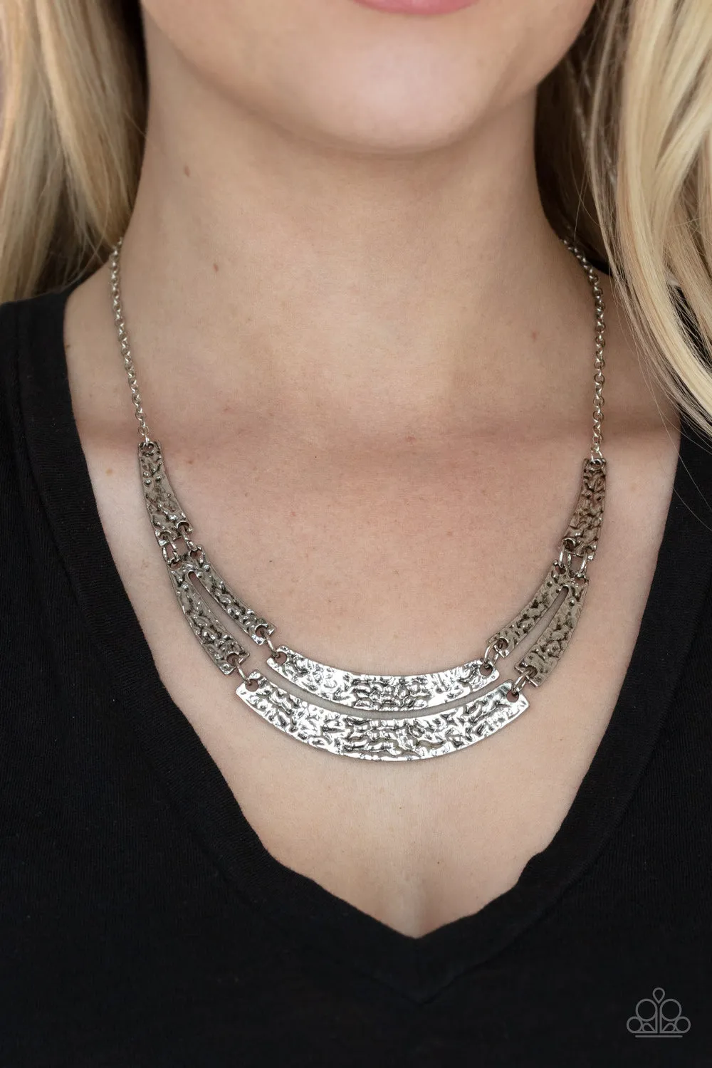 Paparazzi Stick To The Artifacts - Silver Necklace