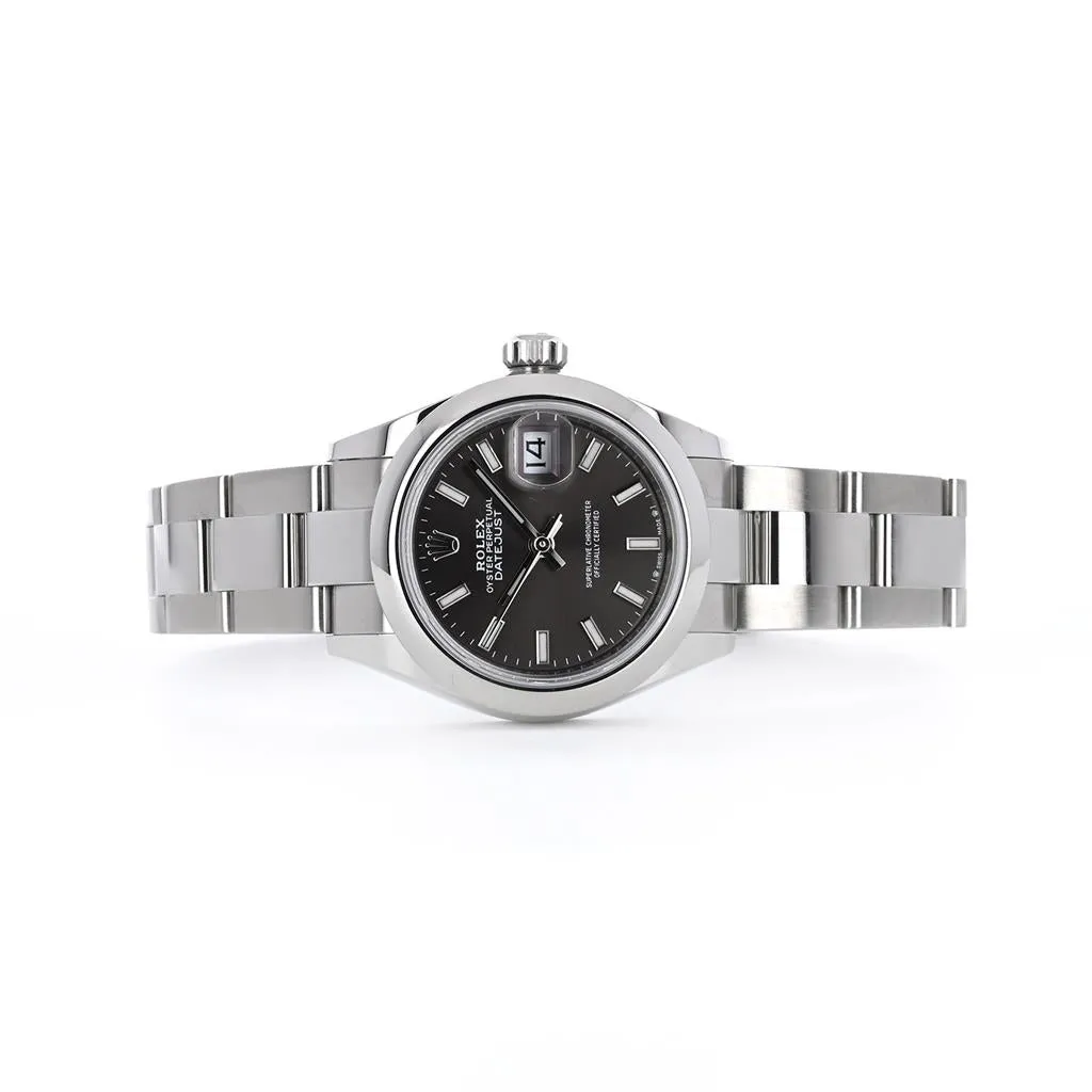 Rolex | 28mm Datejust, Gray Dial, Stainless Steel Oyster Bracelet - 279160