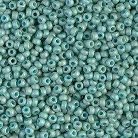 Seed Beads-15/0 Round-2028 Matte Opaque Sea Foam Luster-Miyuki-7 Grams