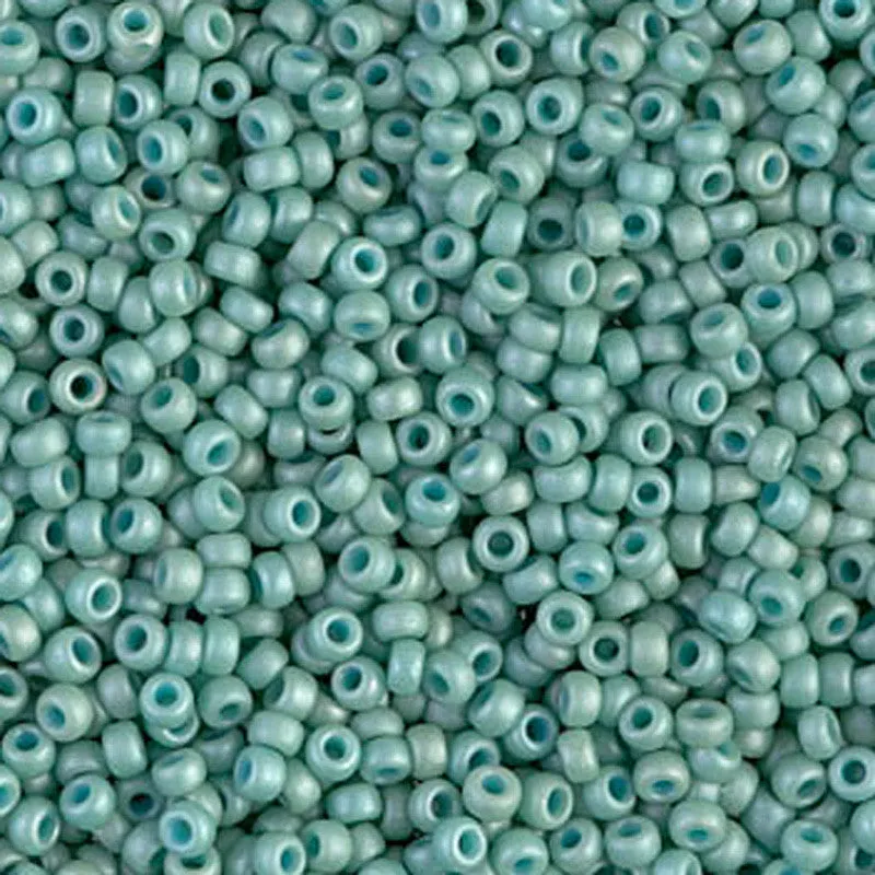 Seed Beads-15/0 Round-2028 Matte Opaque Sea Foam Luster-Miyuki-7 Grams