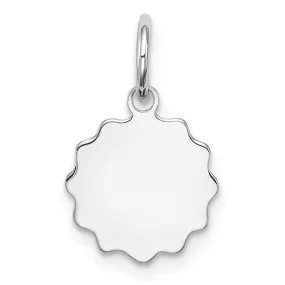 STERLING SILVER 10MM ROUND DISC CHARM