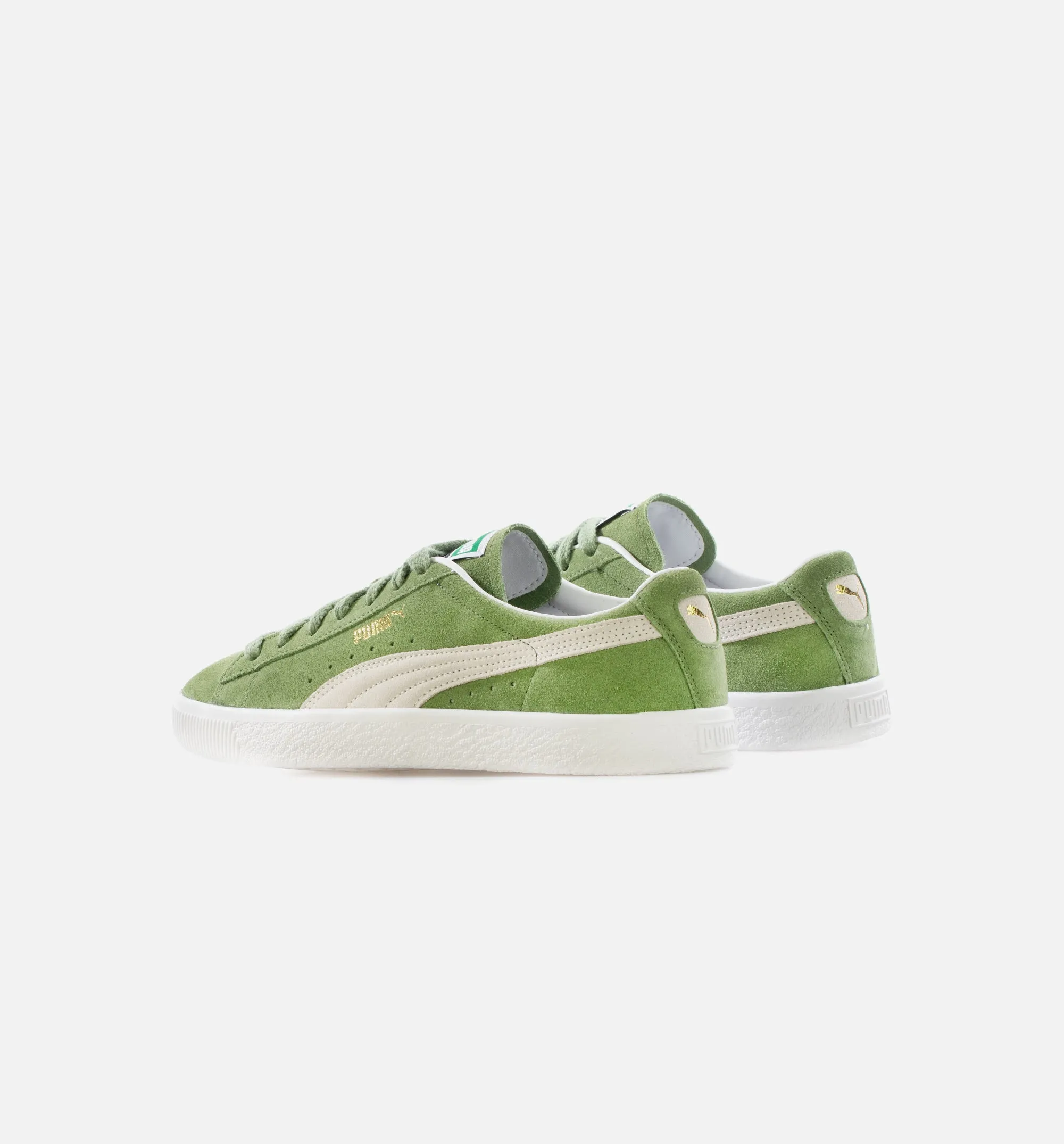 Suede Vintage Mens Lifestyle Shoe - Green/White