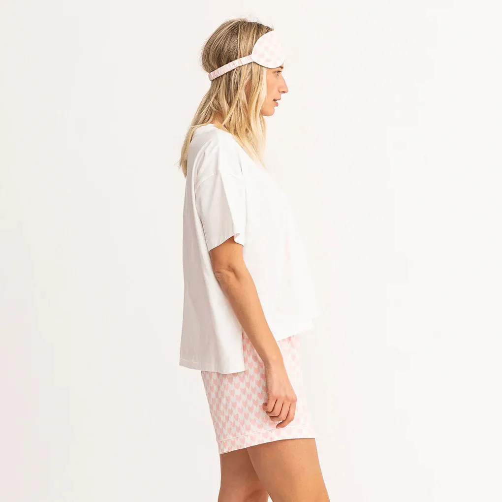 VERONICA HEART IN CHECK PYJAMA SHORT SET - KERRI ROSENTHAL