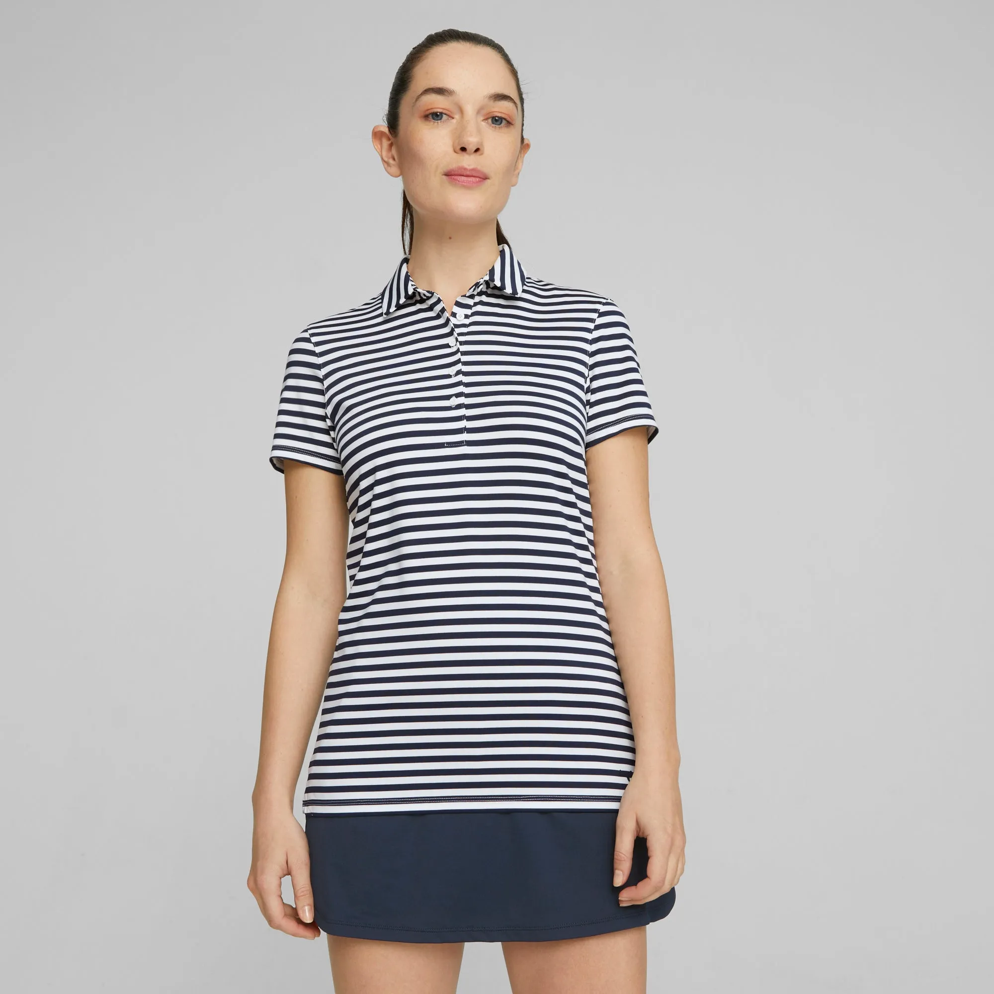 Women's MATTR Somer Stripe Golf Polo